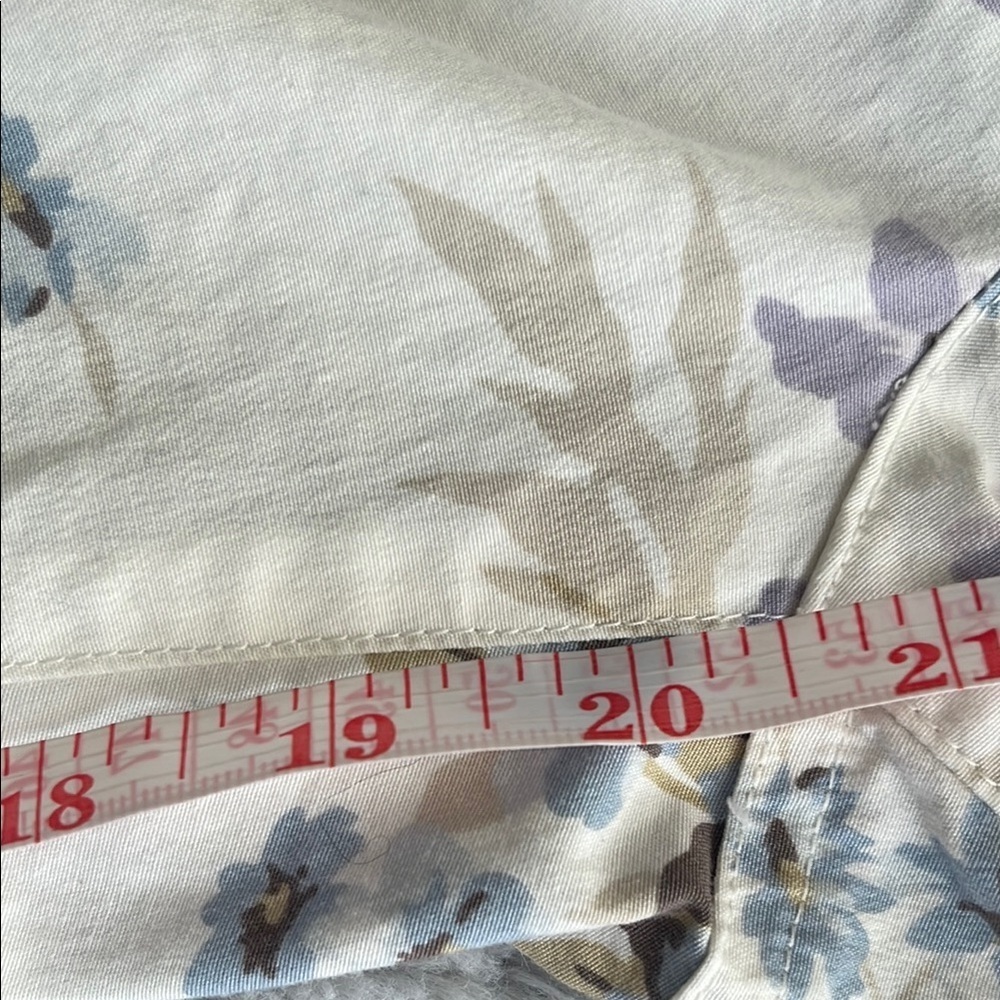 RALPH LAUREN cotton Floral Print cropped capri Pants 4 COQUETTE petal pink prep - Picture 4 of 10